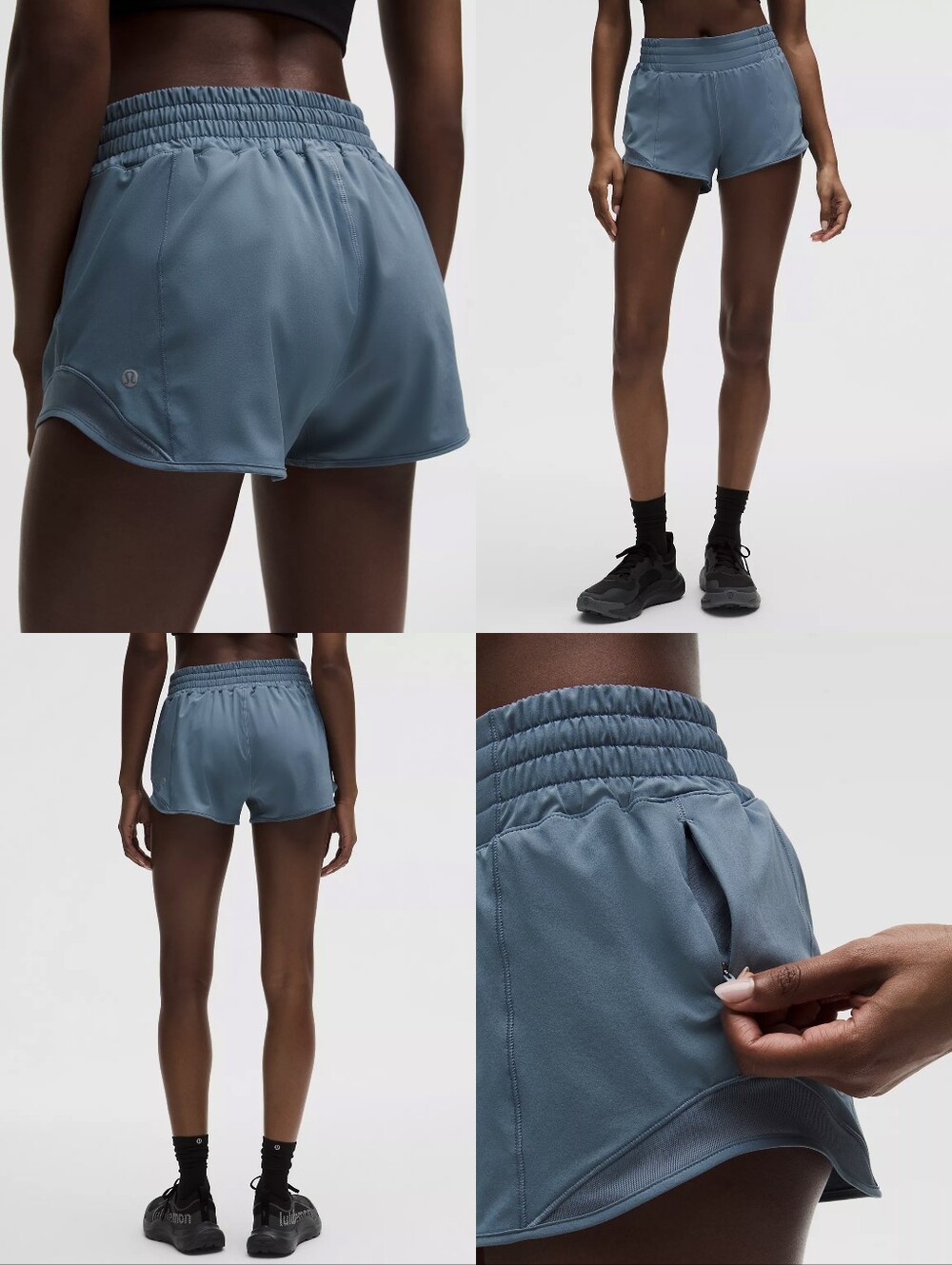 Lululemon Hotty Hot High-Rise Lined Short 2.5" Size 14 Nwt Steel Blue